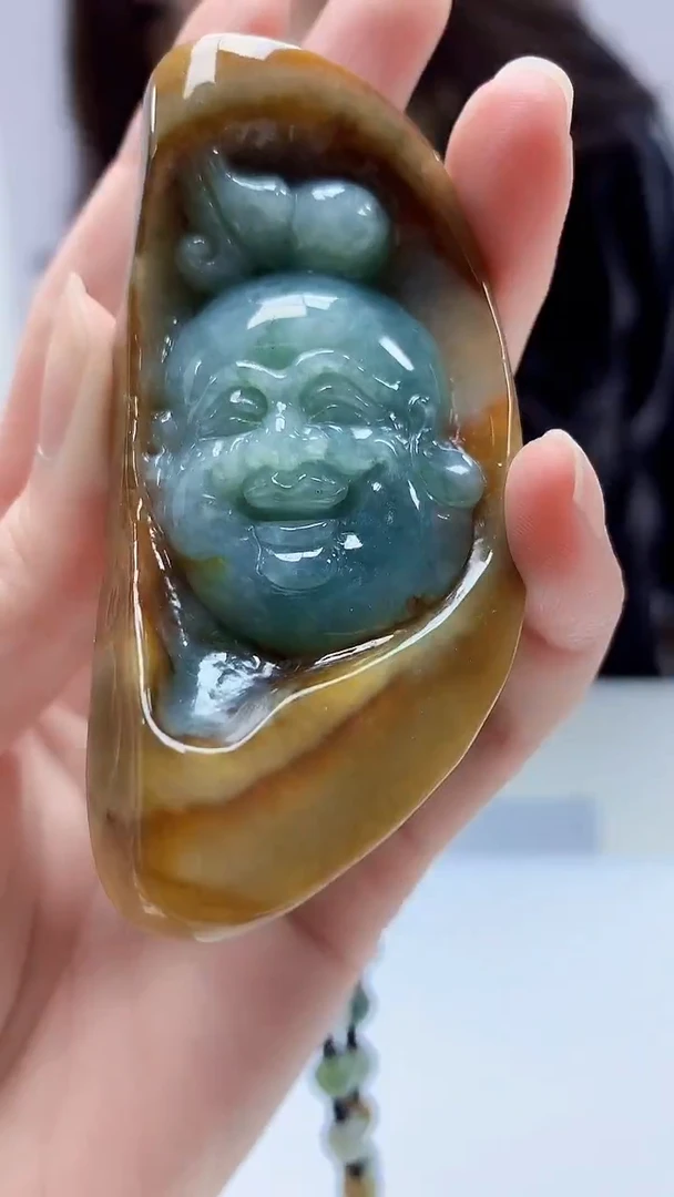 【闪购商品】定制翡翠未镶嵌4829zm-毛货赠珠链佛公134