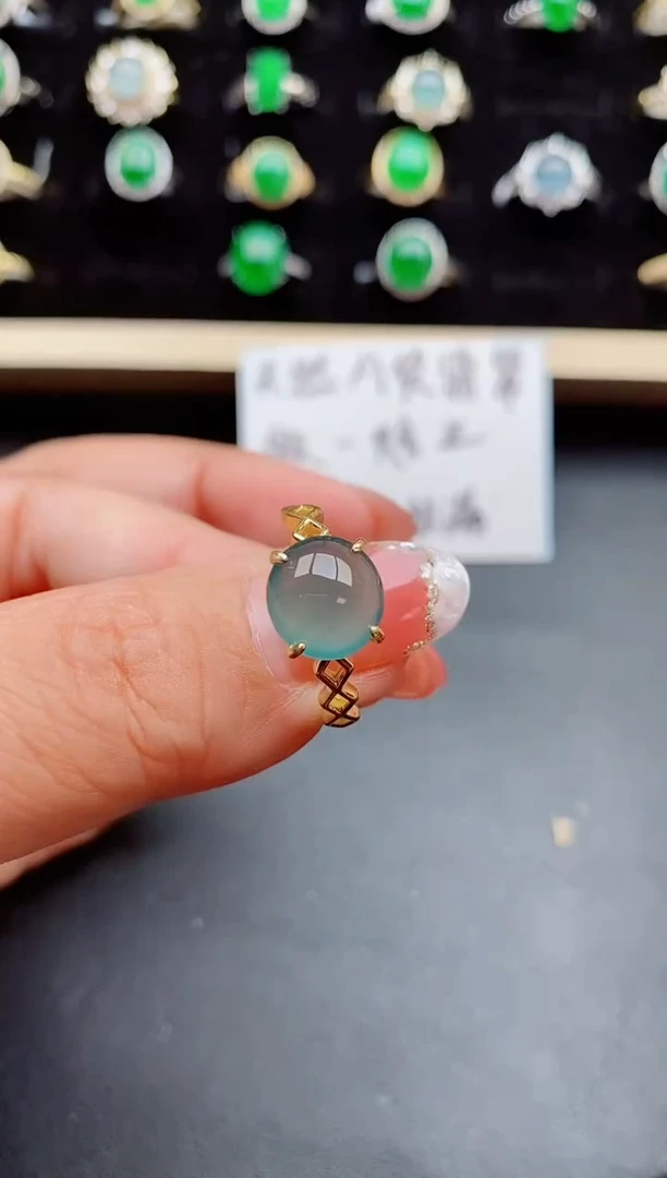 【闪购商品】翡翠戒指银S925镶嵌50800