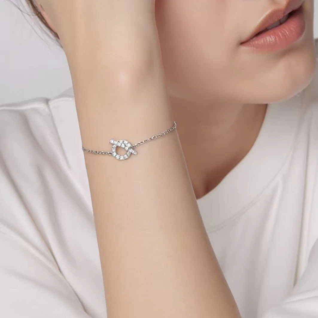 合金手链 H家手链满钻轻奢