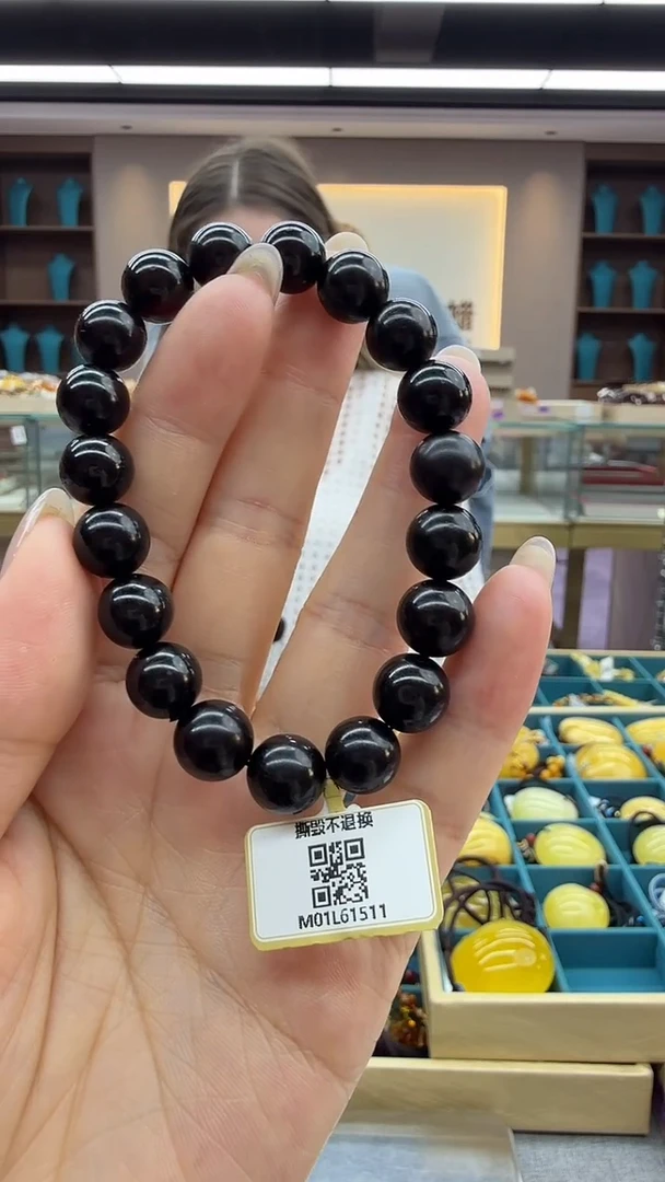 手链琥珀未镶嵌68秒拍号 假一罚三 10mm