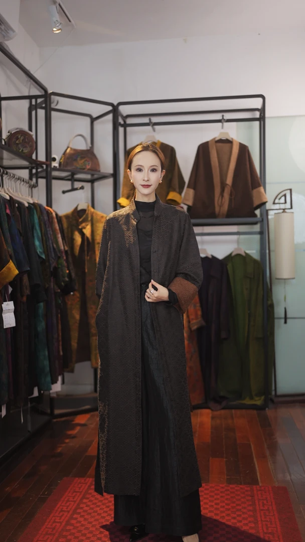 【玄棱风衣】长袖时尚宽松设计款风衣62-827玄棱风衣