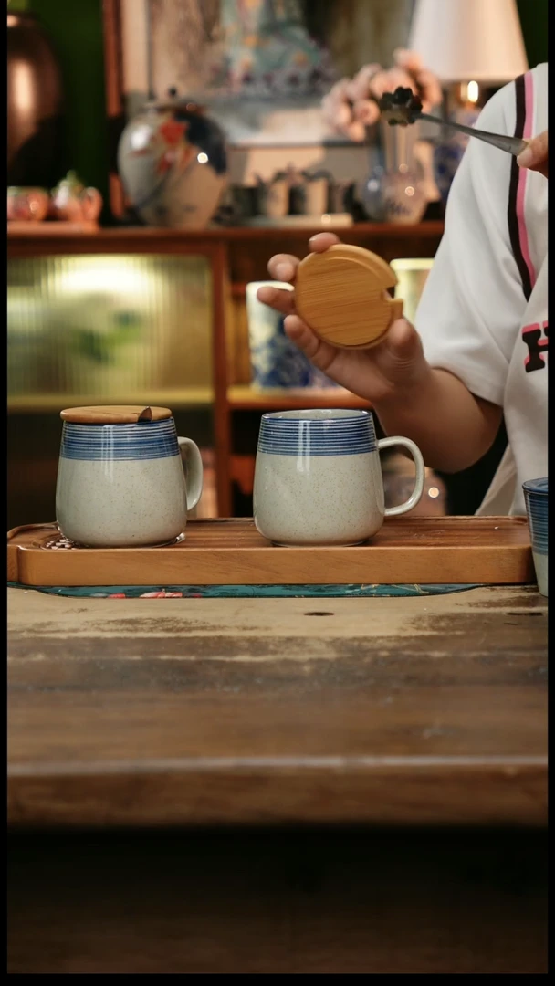 摆件景德镇纯手工釉下彩精品茶具