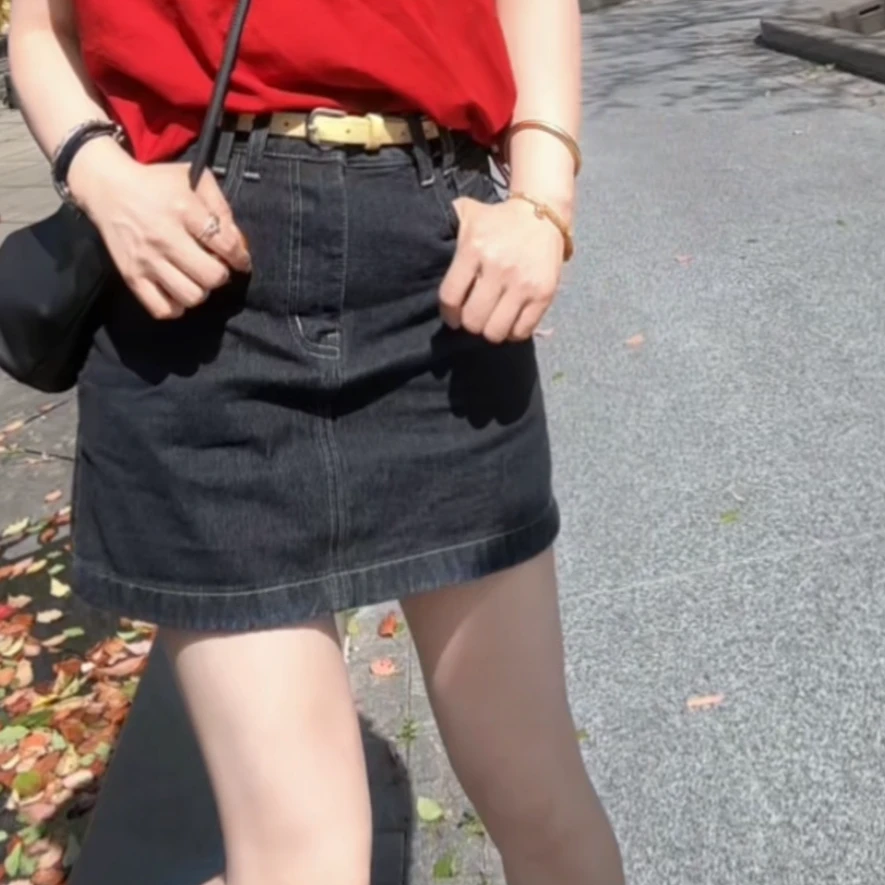 YX七NZQ202504133新款牛仔裙百搭休闲时尚高腰显瘦韩版