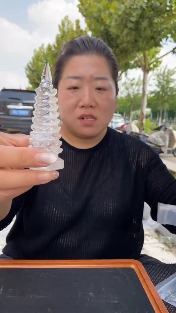 未镶嵌珠宝半成品水晶白水晶文昌塔D185