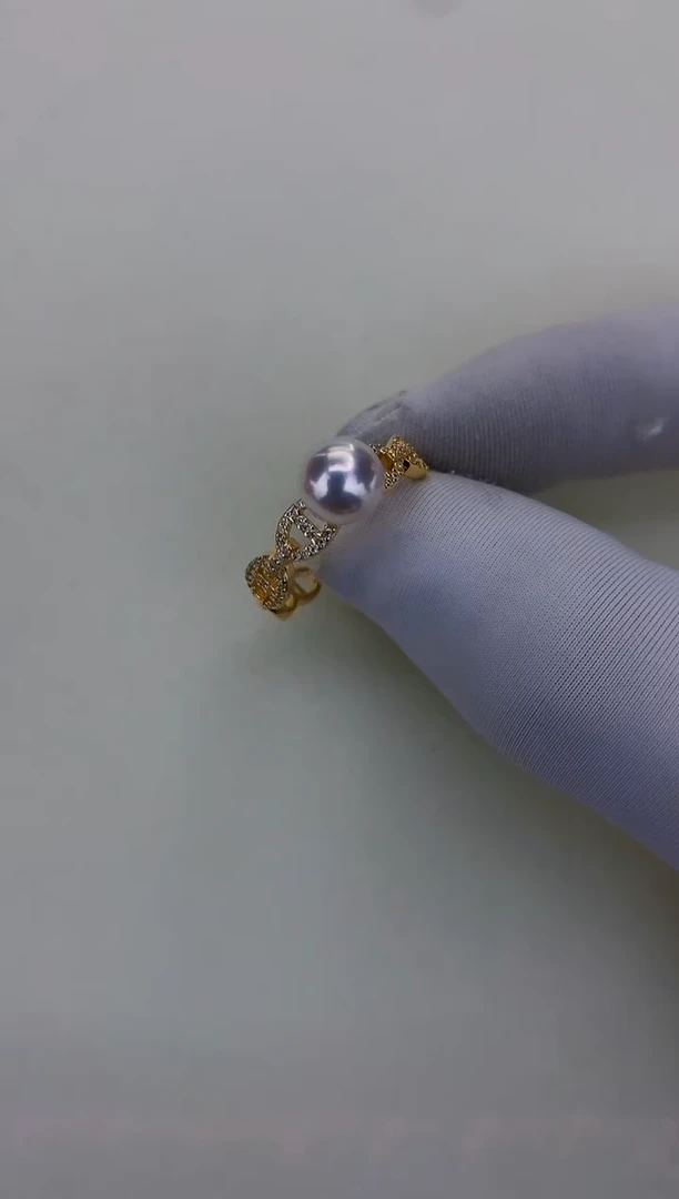 银S925镶嵌DA海水珍珠 GD211 戒指 8