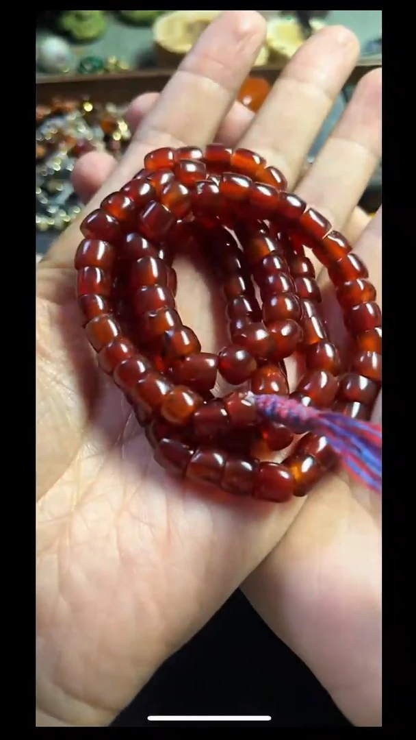 玛瑙/玉髓手串未镶嵌pz803-59老珠子手串