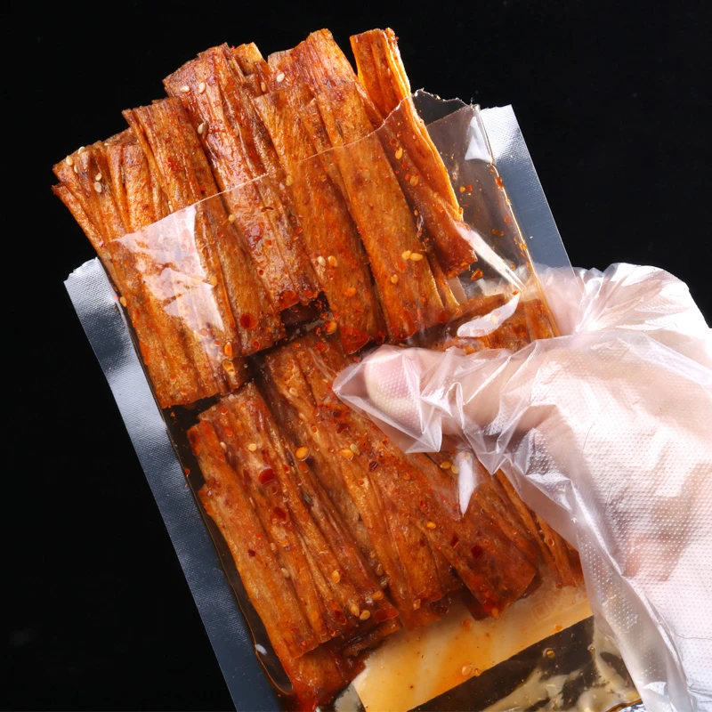 香辣豆卷手撕豆腐皮平江特产麻辣手工豆卷辣条大辣片休闲零食小吃