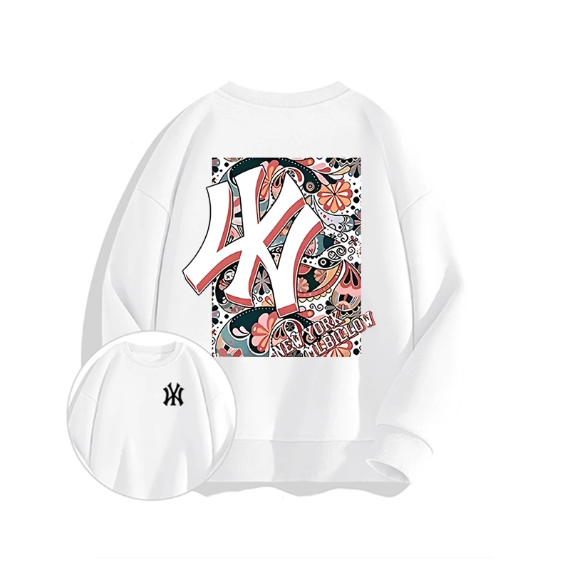 奥莱新款2025秋季男士圆领卫衣宽松百搭长袖休闲潮流加绒运动卫衣