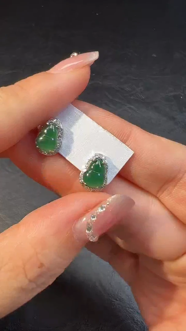 翡翠未镶嵌耳饰62505/多样性/发一件
