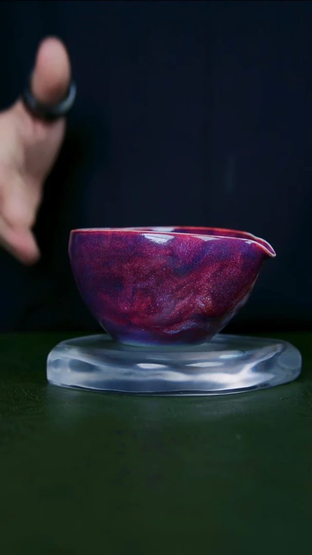 老师手工作品，钧瓷杯子 一物一拍