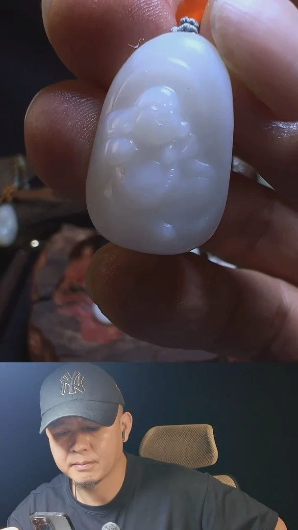 吊坠(不含链)未镶嵌和田玉米达料佛公