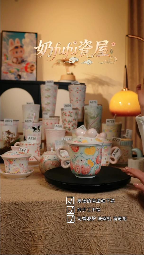 景德镇高温釉下彩立体釉创意瓷