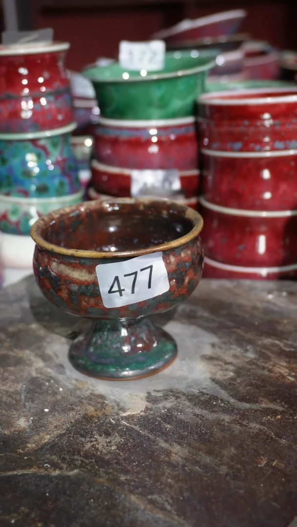摆件陶精品窑变钧瓷茶器