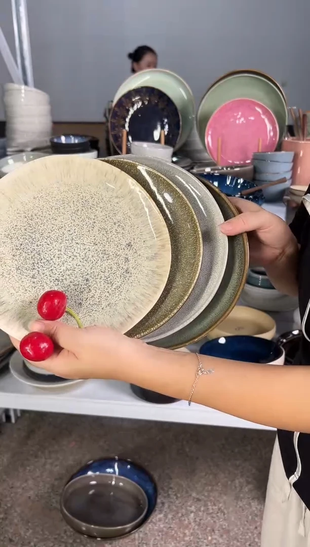 陶瓷外贸尾货瑕疵满20包邮X4小盘