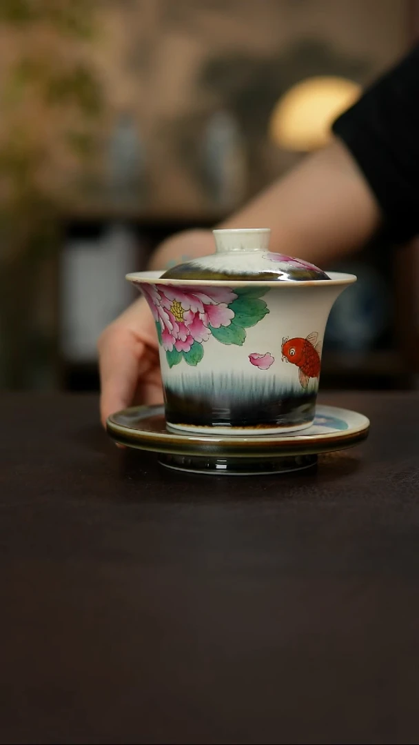 杯景德镇陶瓷杯碗柴烧多人