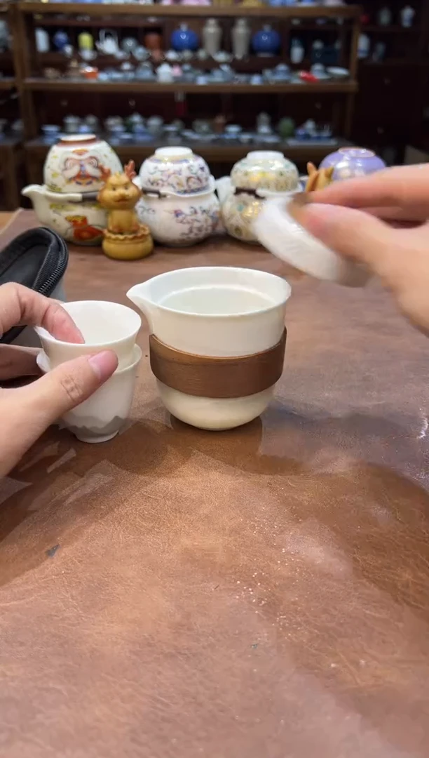 真的很便宜超好看会开片的旅行茶具