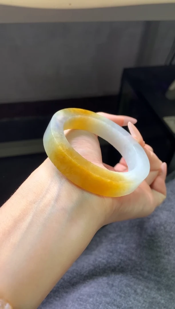 未镶嵌手镯定制翡翠黄翡「定制不退不换」