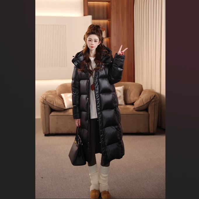 拉夏贝尔【95绒子极寒超厚】中长款女士羽绒服新款2025爆款洋气
