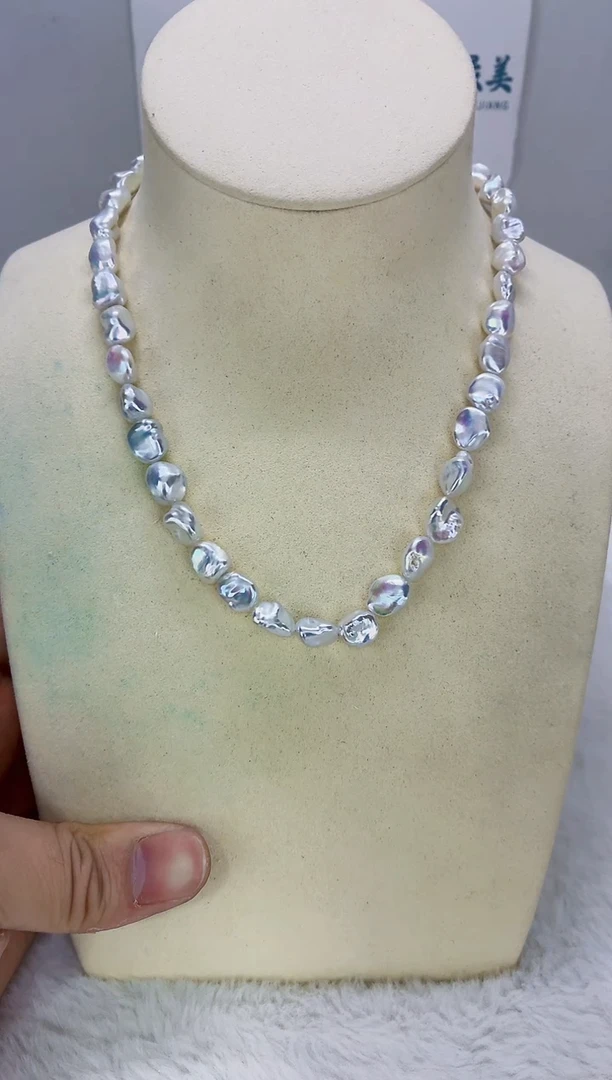 未镶嵌DA淡水珍珠淡水keshi珍珠项链 y493