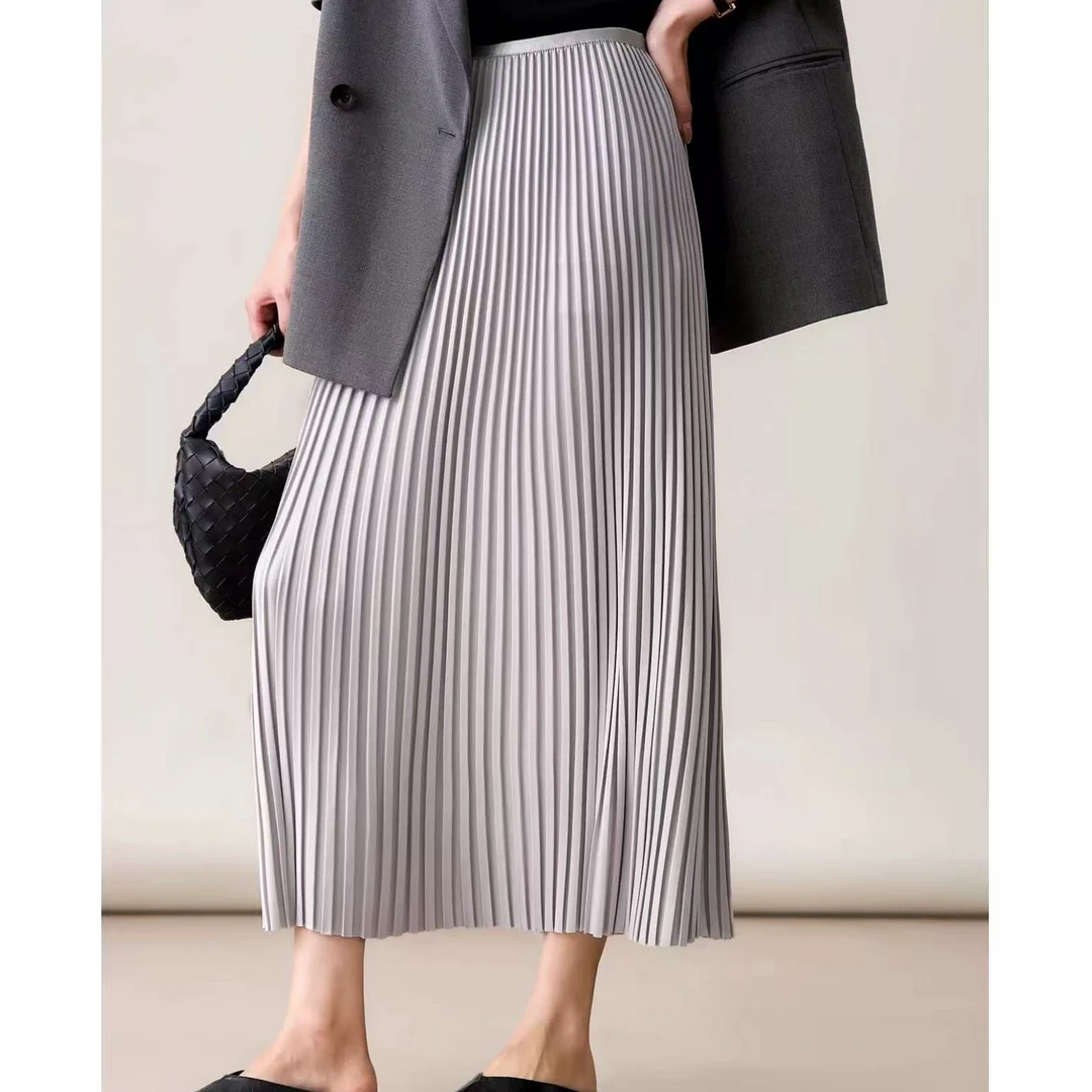 TUBREIT/图百年三宅百褶裙重工压褶柔顺垂感半身裙显瘦轻奢时尚