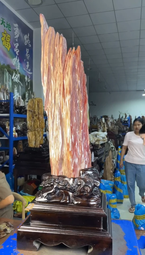 未镶嵌摆件硅化玉56