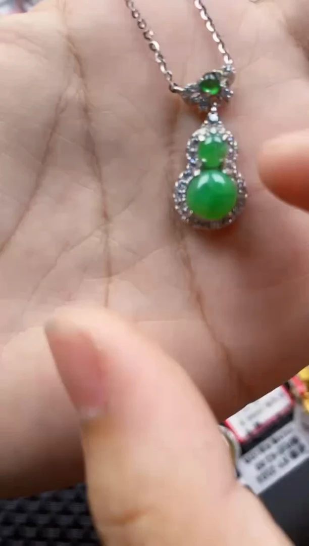 翡翠戒指银S925镶嵌888---1