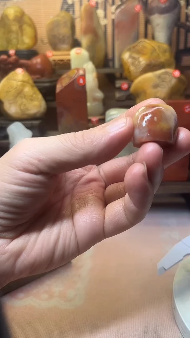 寿山石印石梅*寿山石田料溪蛋