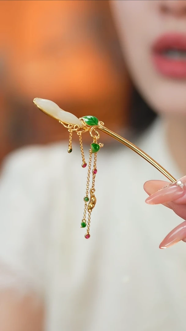 和田玉银S925镶嵌挂件新款