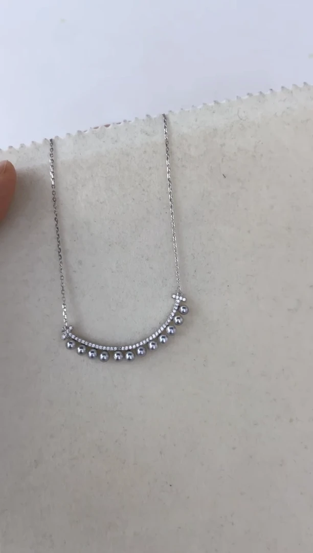 海水珍珠银S925镶嵌颈饰吊坠