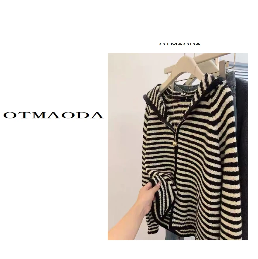 【南瓜定制】N1752-新款毛针织衫气质针织衫针织条纹百搭好看