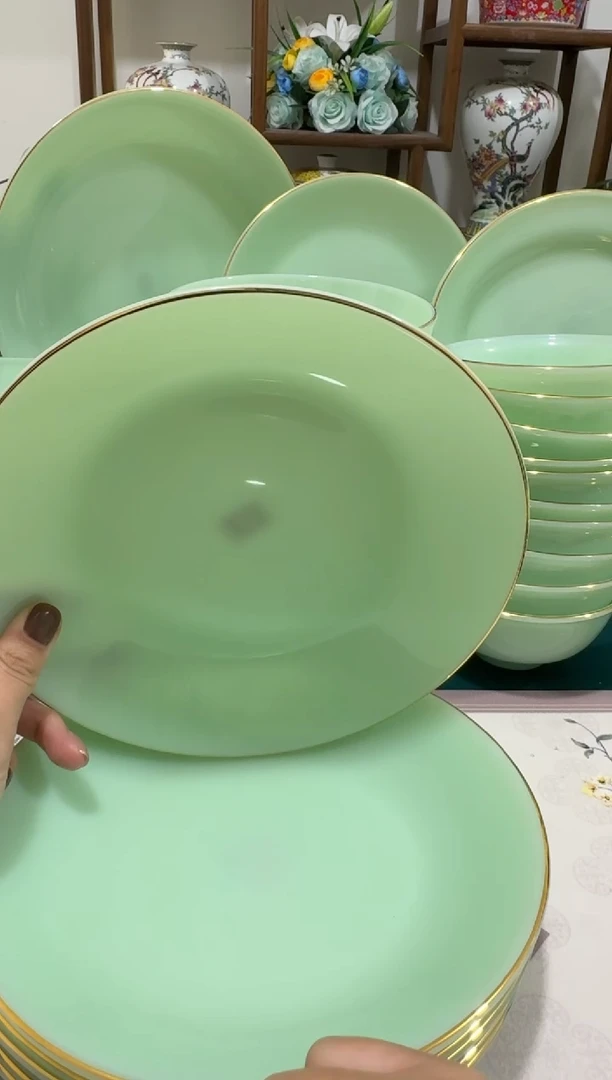 8英寸深盘10个  玉瓷【贝美】