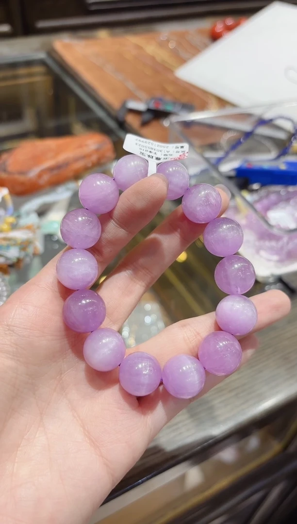 【闪购商品】锂辉石手串未镶嵌紫锂辉手串B18
