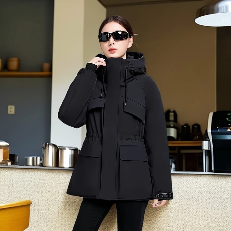 【全新风壳5.0】极寒保暖户外高端三防中长款收腰显瘦鹅绒服连帽冬