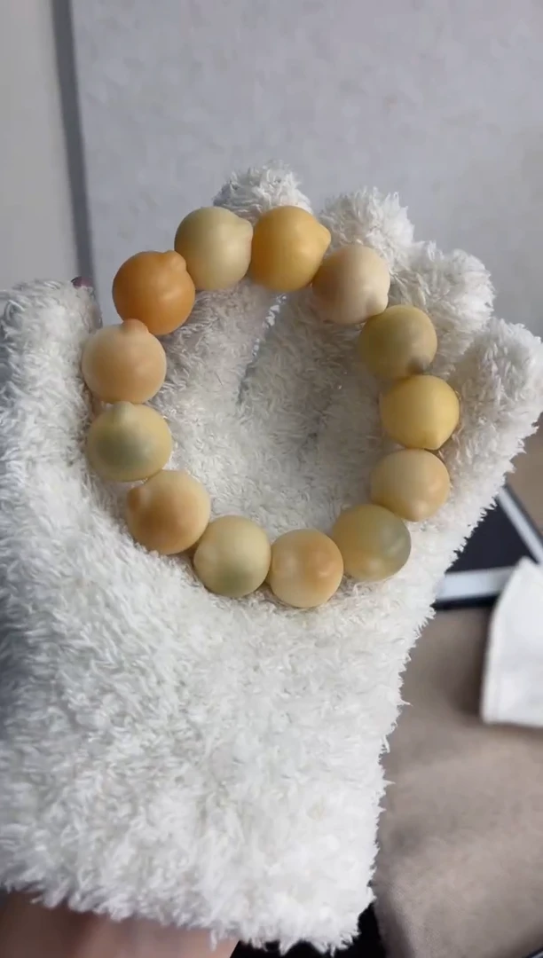 【闪购商品】菩提根/象牙果手串干磨猫猫头21mm瑕疵不补C96