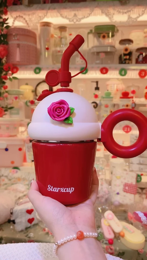 玫瑰花保温杯——手工制作品质好！