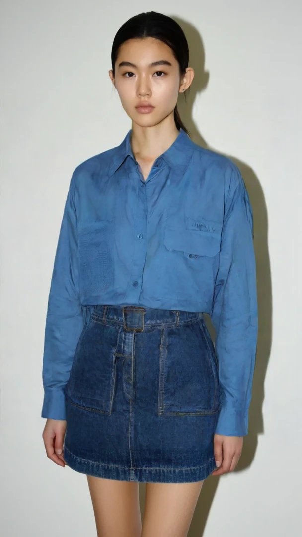 95新 FENDI/芬迪 蓝色衬衫/bb75