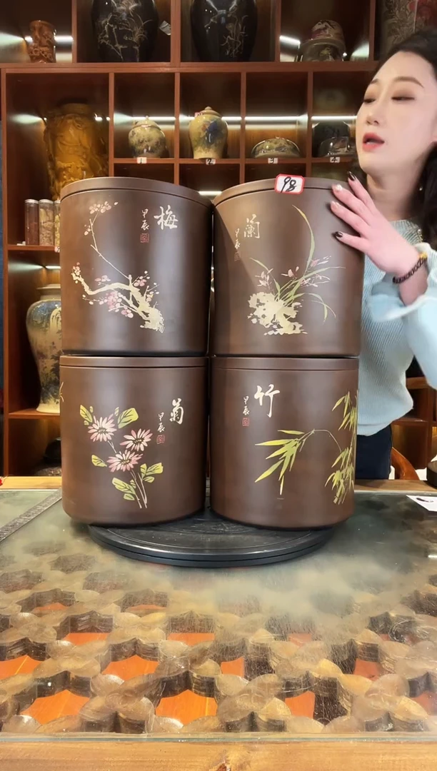 【闪购商品】缸梅兰竹菊四件套缸@98