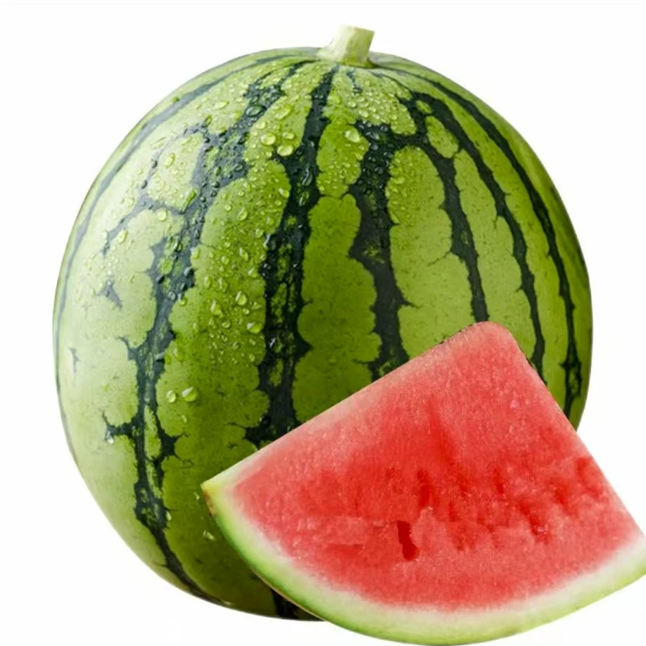 1颗【麒麟西瓜】脆甜多汁薄皮无籽肉厚硬脆 6斤左右一颗