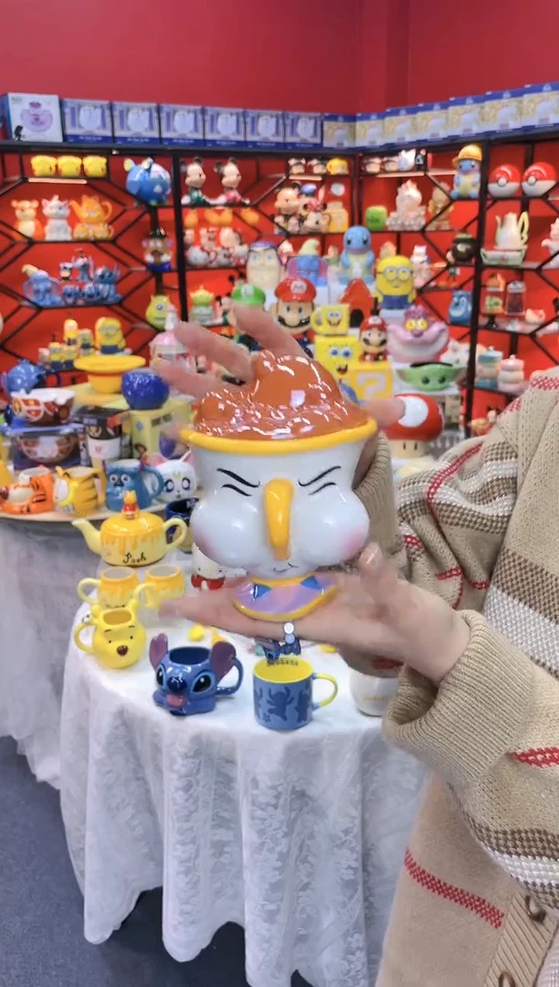 【闪购商品】1@@嘟嘟嘴阿奇陶瓷盖杯