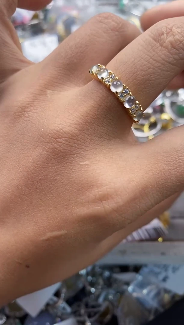 银S925镶嵌戒指翡翠888----10