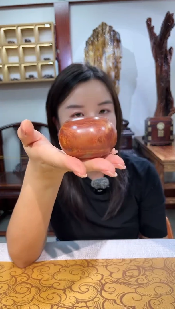 乌木类020海黄特大号平安扣木木