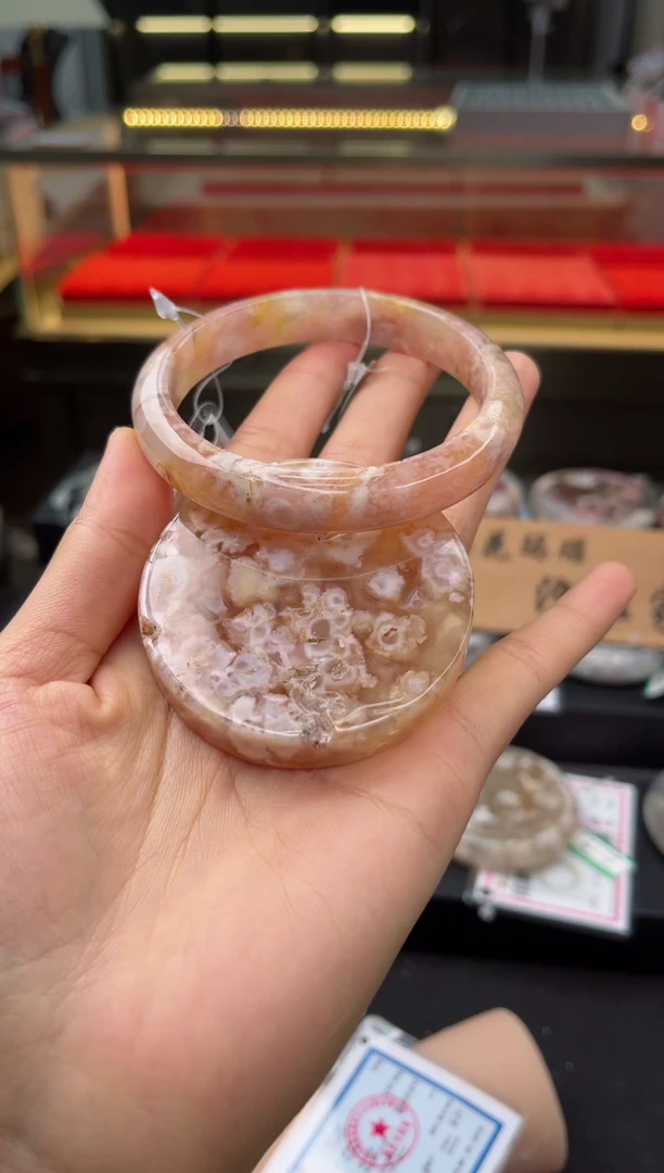 石英质玉手镯未镶嵌62圈口（赠送镯心）6507583