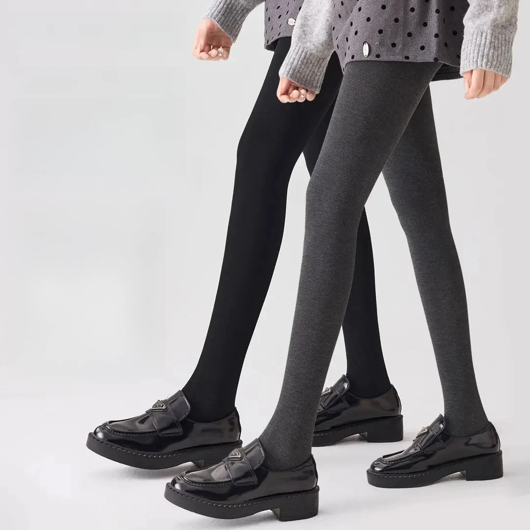 灰色压力打底裤秋冬加绒加厚外穿女微压显瘦不掉裆厚黑美腿连裤袜
