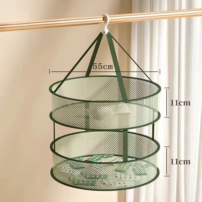 升级款晒衣篮袜子晾晒网内衣晒衣网毛衣平铺晾衣网防风挂钩晾晒篮