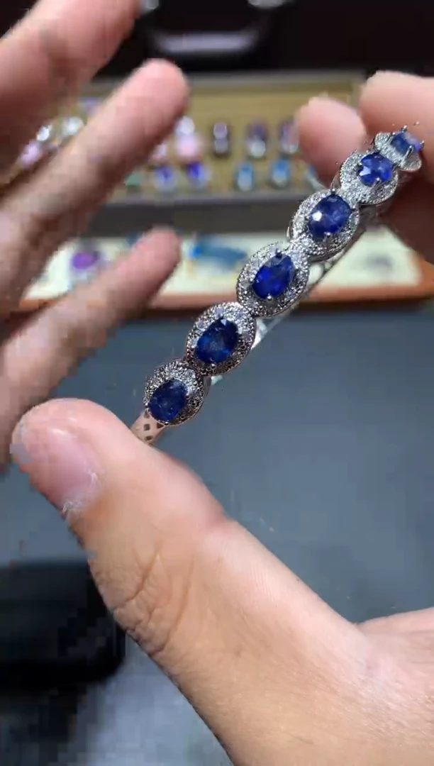 半镯蓝宝石未镶嵌q59