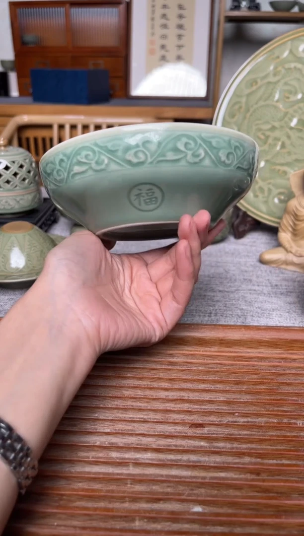 其他6英寸福字蒸碗1个  微瑕