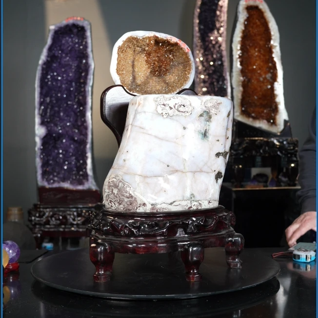 水晶一天然家具摆件*59*48*40