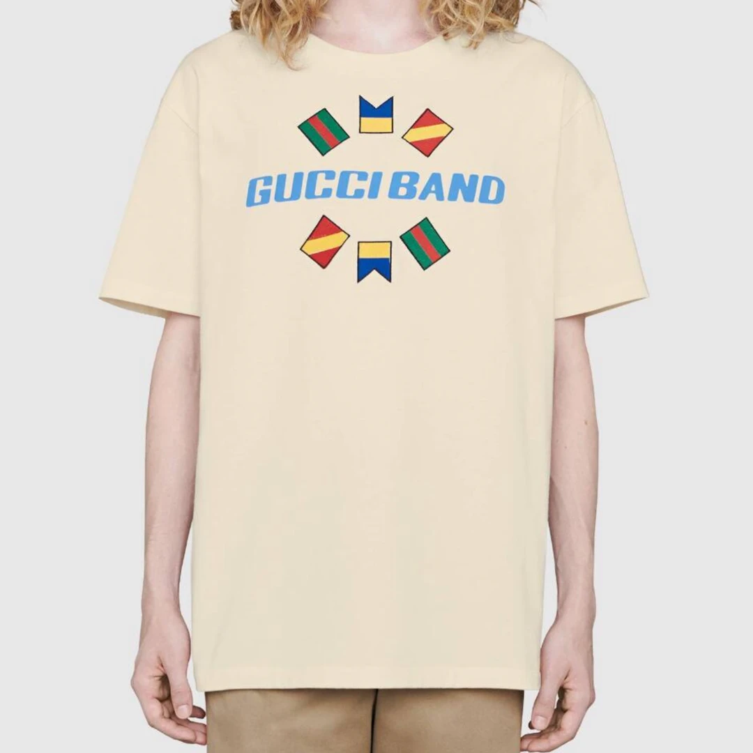95新 GUCCI/古驰 旗帜logo短袖 m码
