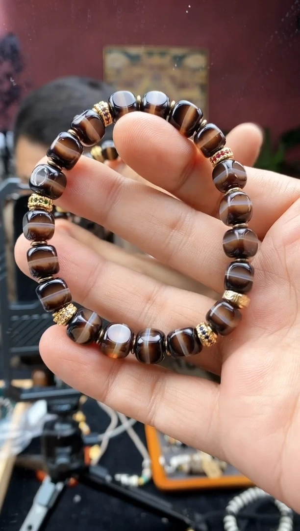 【闪购商品】玛瑙/玉髓45银S925镀金镶嵌0210-