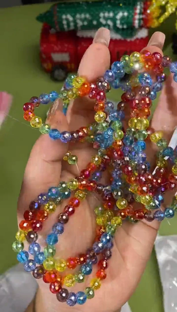 玻璃2792卡6彩虹色混色蹦迪5条